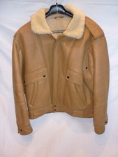 PILOTEN  LEDERJACKE  echtes Leder Schaffell - BRAUN GR: 52- top Zustand