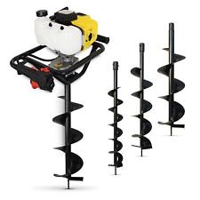 BAMATO Erdbohrer EBO-80 inkl. 3 Bohrer 65ccm Pfahlbohrer Erdbohrgerät 2,3 kW