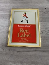 Spiegel Johnnie Walker Red Label Scotch Whisky alte Werbung Deko Partykeller