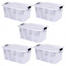 Kunststoffbox mit Deckel Lagerbox Campingbox Aufbewahrungsbox 14L Kiste 5er Set 