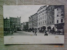 Brieg Brzeg i.Schlesien - Partie am Ring , Marktplatz mit Geschäfte , ca.1900