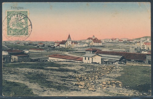 Kiautschou litho ansicht - kiautschou, litho-ak