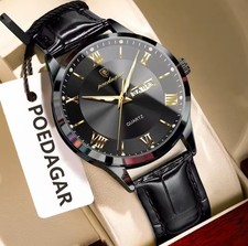 Herren Luxus Uhr Lederarmband