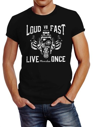 Herren shirt motor - v8, motor-block