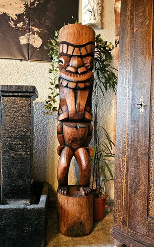 Totempfahl tiki höhe m - höhe, 1,48