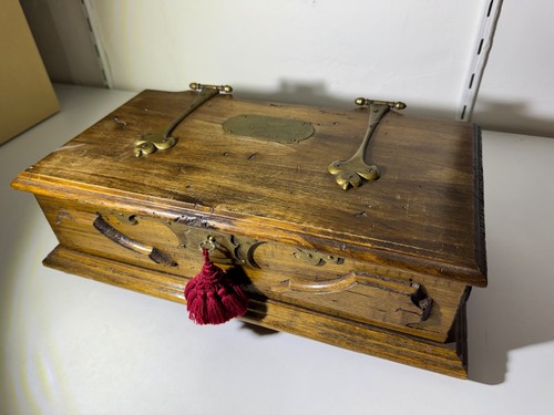 Edle vintage holz - vintage, holz-schatulle