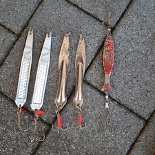 Konvolut DAM Kunstköder Angelköder Blinker silbern glitzernd Metall Joker