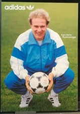 Karl-Heinz Rummenigge FC Bayern München handsignierte AK Adidas DFB ULTRA SELTEN