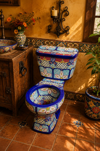 Mexikanische talavera cahla - talavera, wc