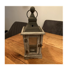 Shabby laterne holz metall - holz,