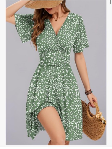 Sommerkleid olivgrün damen - olivgrün,