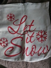 Kissenbezug Weihnachten 45x45 Rot | Let it Snow