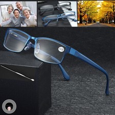 Herren Metall Rechteckige Business Lesebrille 1,0 1,5 2,0 2,5 3,0 3,5 4,0 TRA818