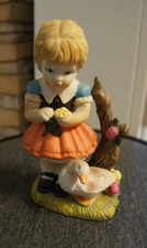 Porzelanfigur - Mädchen mit Gans