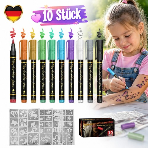Glitzer tattoo stifte kinder - glitzer,