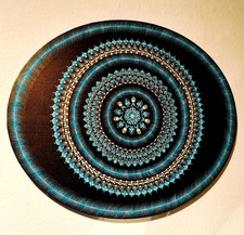 60x50 Mandalakunst auf ovaler