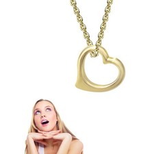 Herz Anhänger, Echt Gold/333(8 Karat) mit vergoldeter Silberkette- Juwelier Qua