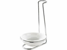 Löffelhalter, Löffelablage verchromt mit Keramikschale