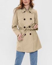 ONLY Trenchcoat ONLVALERIE TRENCHCOAT OTW NOOS Beige Damen - Gr. XS