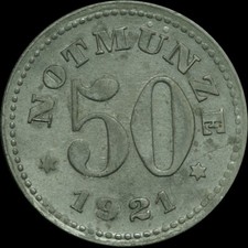 NOTGELD: 50 Pfennig 1921. H