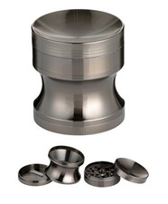 XL Anthrazit Grinder Crusher Sieb Tabak Gewürz Kräuter Mühle 62 mm Metall bunt