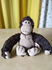 Nici Gorilla Affe Stofftier Kuscheltier Plüschtier ca. 20cm braun grau Schlenker