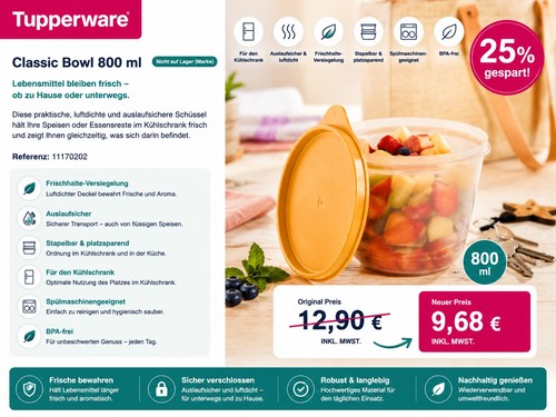 Tupperware classic 800 - classic,