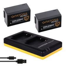 Dual-Ladegerät + 2x Akku für Panasonic DMW-BMB9-E z.B. Lumix DC-FZ82D, DC-FZ83