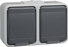 Elso Steckdose 2-f.AP44 waage