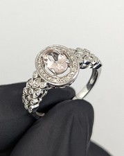 Schöner 925 Silber Ring mit Morganit Schmuck Damen