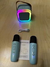 Ankuka Mini Karaoke Maschine für Kinder - 2 Mikrofone, Tragbar und Kabellos