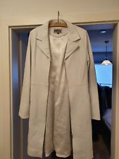 Weißes Lederkleid Ledermantel Gr. 36