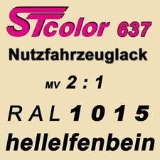 1,5 kg 2K HS Autolack VOC 2:1 RAL 1015 hellelfenbein NFZ LKW Lack Set mit Härter