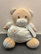 Bieco Spielwaren Supa Vienna Bär mit Schal blau weiß Teddy Baby Plüsch XL 40 cm