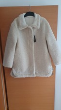 Zero Damen Teddy Mantel Lederimitat Wendejacke Jacke Fleece  42 (44) Beige neu