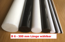 Polyamid Rundstab PA6 PA 6 rund D 6-300mm Länge wählbar natur weiß schwarz Stab