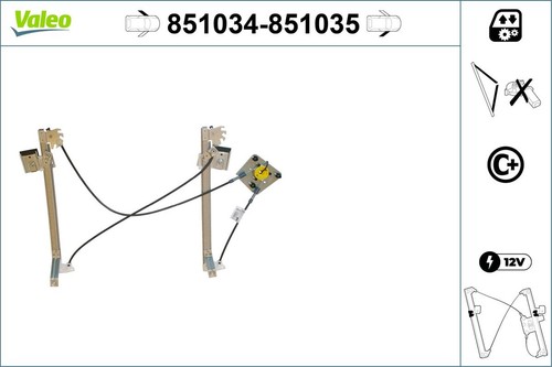 Valeo fensterheber 851034 für - 851034,