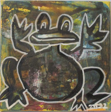 Frosch Acryl/LW 15x15 Malerei