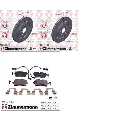 Zimmermann bremsscheiben 356mm - zimmermann,