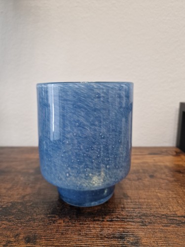 Glas windlicht midas blau - glas,