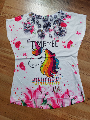 Tshirt bluse motiv einhorn - tshirt,