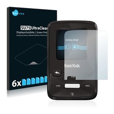 x 6x SanDisk Sansa Clip Zip Displayschutzfolie Klar Schutzfolie Displayfolie x