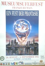 MUSEUMSUFERFEST FRANKFURT 1994 - orig.  Promo Poster - Plakat - DIN A1