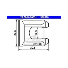 Ate halter für - halter, bremsschlauch