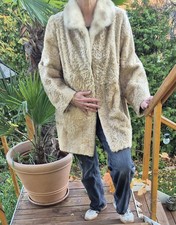 Eleganter Vintage Persianer Kurz Mantel Pelz Jacke m. edlem Fell Kragen