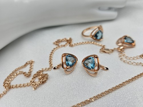 Schmuckset türkisblau modern