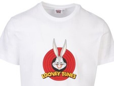 LOONEY TUNES OFFICIAL BUGS BUNNY T-SHIRT WEIß NEU MÄNNER COMIC CARTOON RETRO TOP