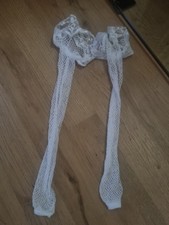 Nylon Netz Kniestrümpfe Überknie In Weiß Einheitsgrösse