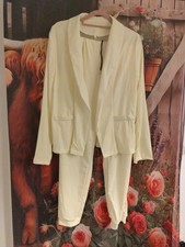 Anzug Set Blazer & Hose Gelb Gr. XL Lässig Elegant 