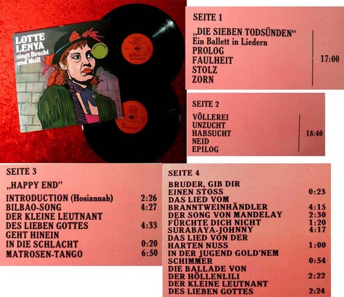 2lp lotte lenya singt brecht - lenya,